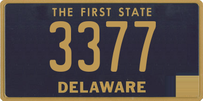 DE license plate 3377