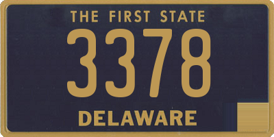 DE license plate 3378