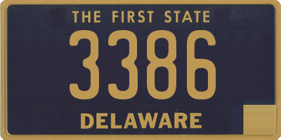 DE license plate 3386