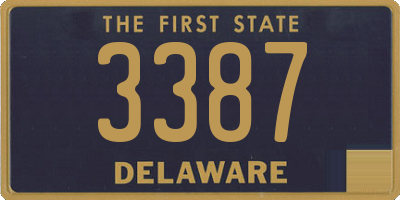 DE license plate 3387