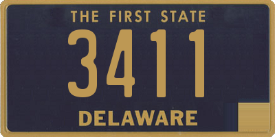 DE license plate 3411