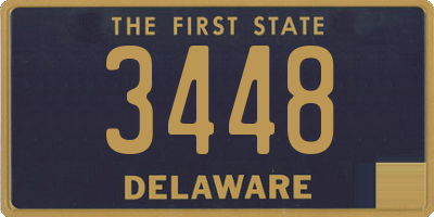 DE license plate 3448