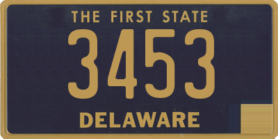 DE license plate 3453