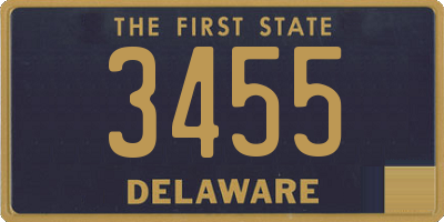 DE license plate 3455