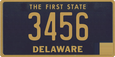 DE license plate 3456