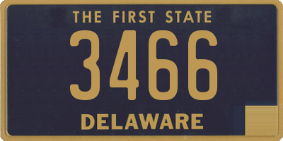 DE license plate 3466