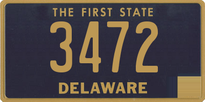 DE license plate 3472