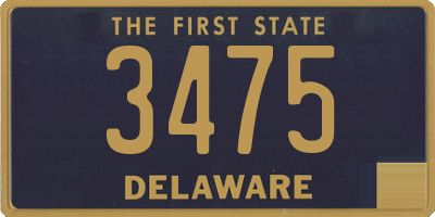 DE license plate 3475