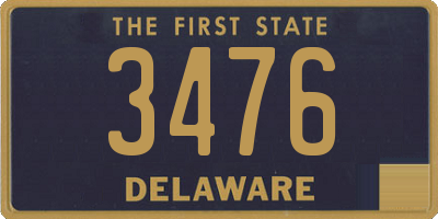DE license plate 3476