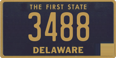 DE license plate 3488