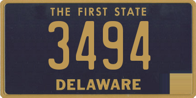 DE license plate 3494