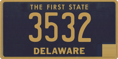 DE license plate 3532
