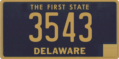 DE license plate 3543