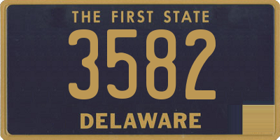 DE license plate 3582