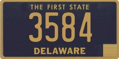 DE license plate 3584
