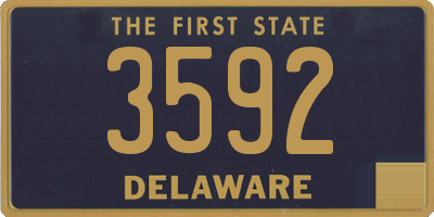 DE license plate 3592