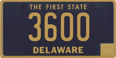 DE license plate 3600