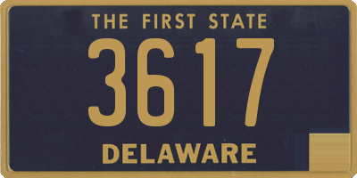 DE license plate 3617