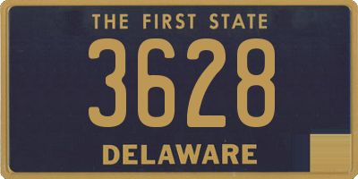 DE license plate 3628