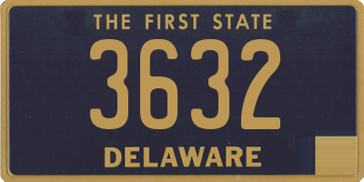 DE license plate 3632