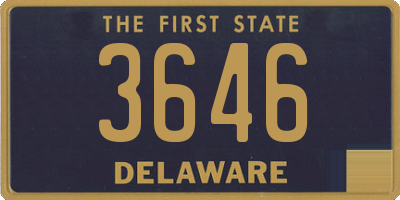 DE license plate 3646