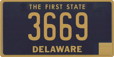 DE license plate 3669