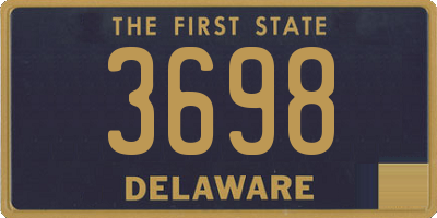 DE license plate 3698