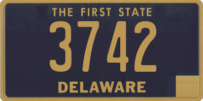 DE license plate 3742