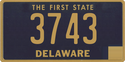 DE license plate 3743