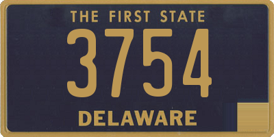 DE license plate 3754