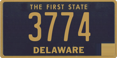 DE license plate 3774