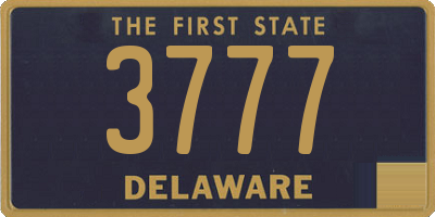 DE license plate 3777