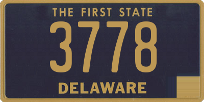 DE license plate 3778