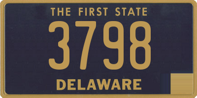 DE license plate 3798