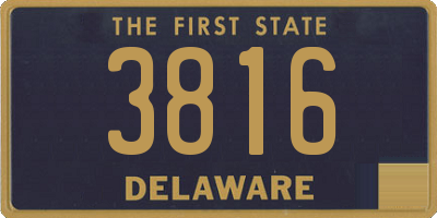 DE license plate 3816