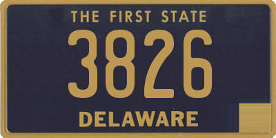 DE license plate 3826