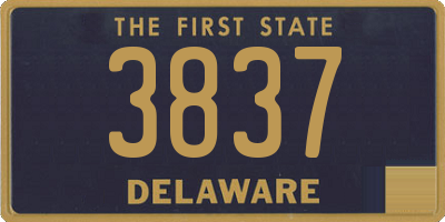 DE license plate 3837