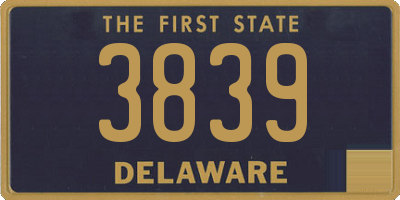 DE license plate 3839