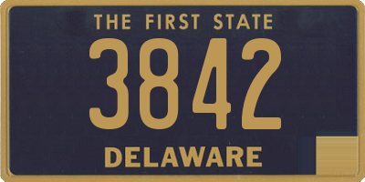 DE license plate 3842