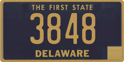 DE license plate 3848
