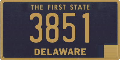 DE license plate 3851