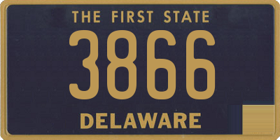 DE license plate 3866