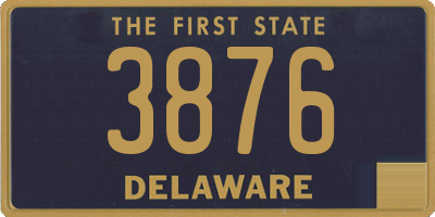 DE license plate 3876