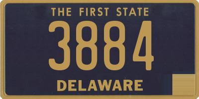 DE license plate 3884