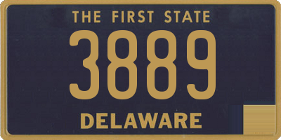 DE license plate 3889
