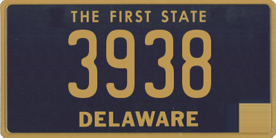 DE license plate 3938