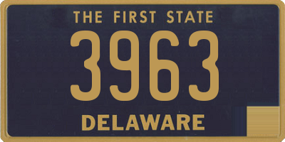 DE license plate 3963