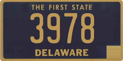DE license plate 3978