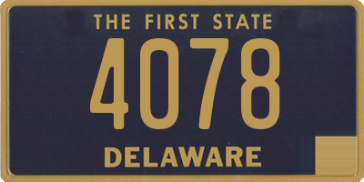 DE license plate 4078