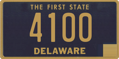 DE license plate 4100